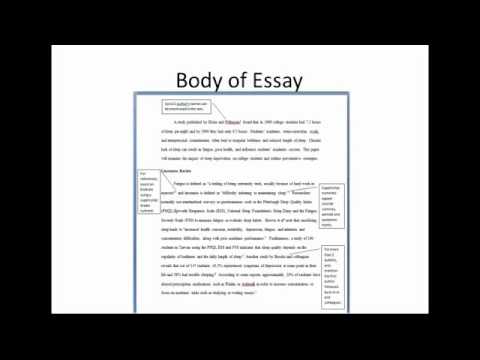 how to write a apa research paper for college